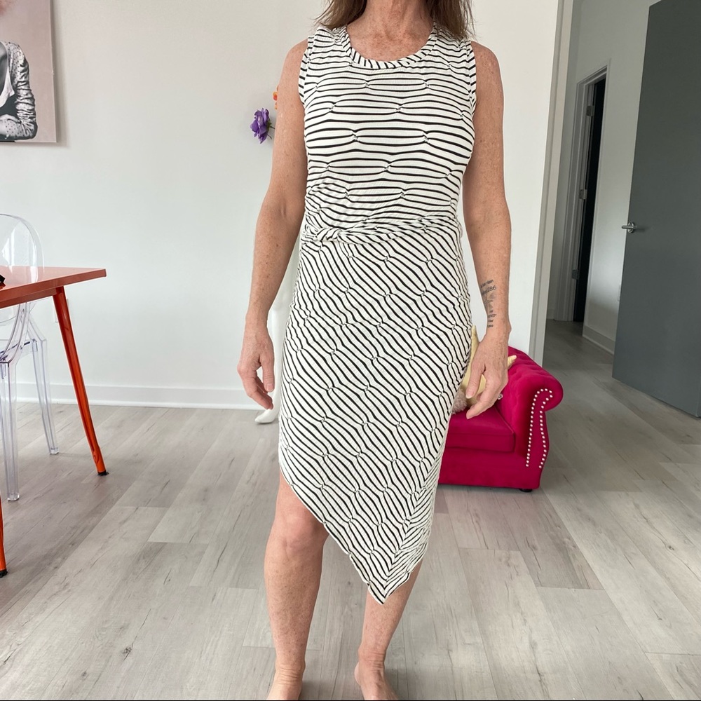 ❤️ MSSP Asymmetrical High Slit Tank Bodycon Dress